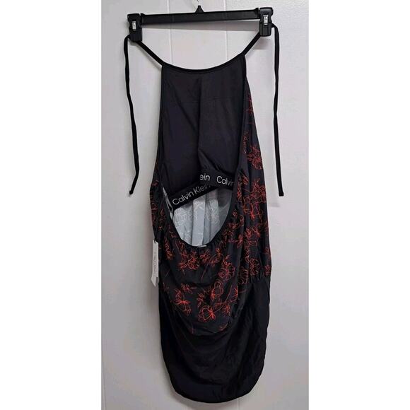 Calvin Klein Black Energy Multi Printed Blouson One-Piece Swimsuit US 16 - Picture 5 of 13